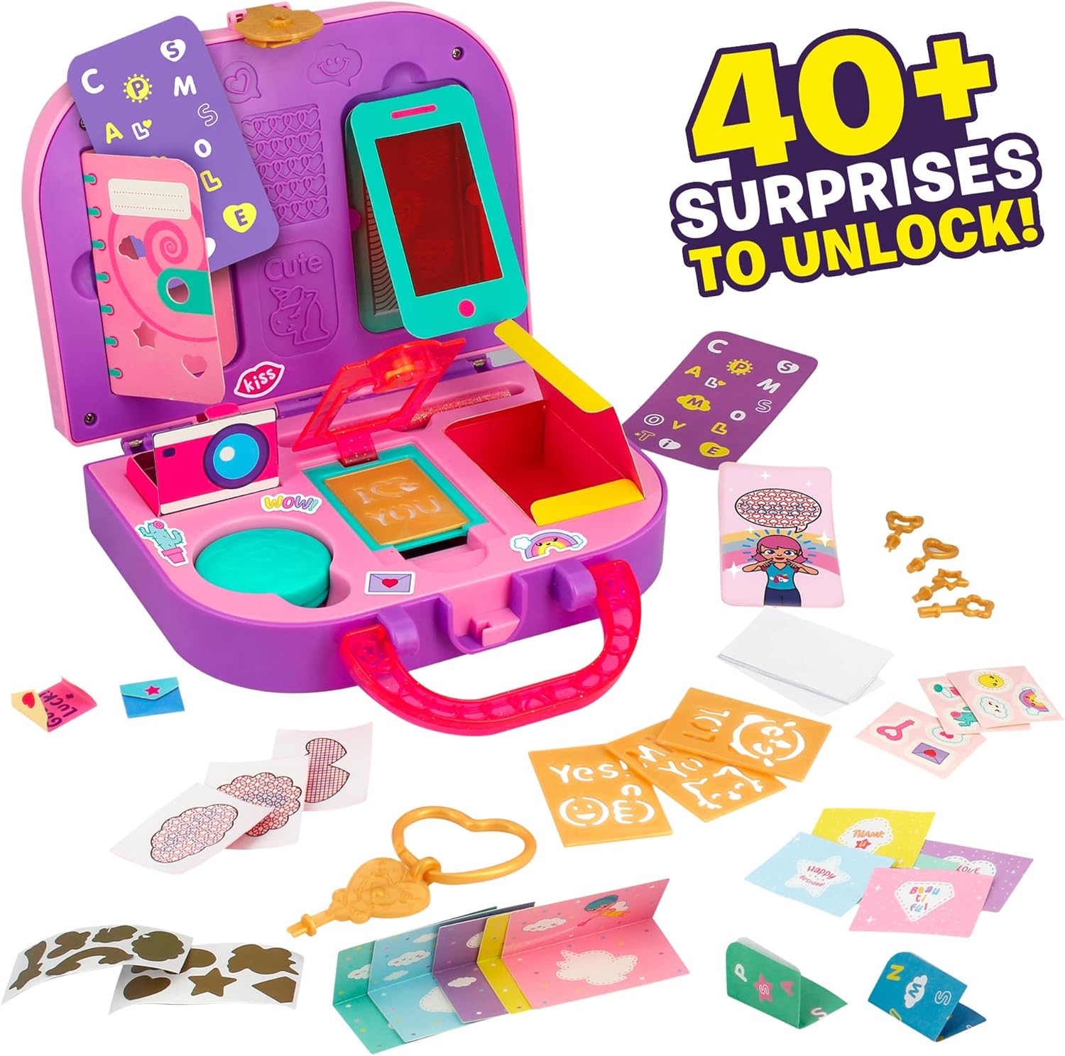 S22230 Secret Messages Maker Girl’s Stationary Case, Pink