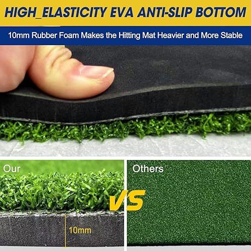 Miniatura 4 de Golf Hitting Mat,4X5feet Golf Traning Mat,Premium Artificial Turf with 10mm Non-Slip Rubber FoamGolf Practice Hitting Mat for IndoorOutdoor