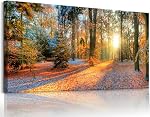 Bamdeya Canvas Wall Art Living Room Black and White Wall Decor Beach Prints Pictures for Bedroom Wall Décor Ocean Posters Room Décor Office paintings Sea Sunset Wall Decorations Framed 20x40inches
