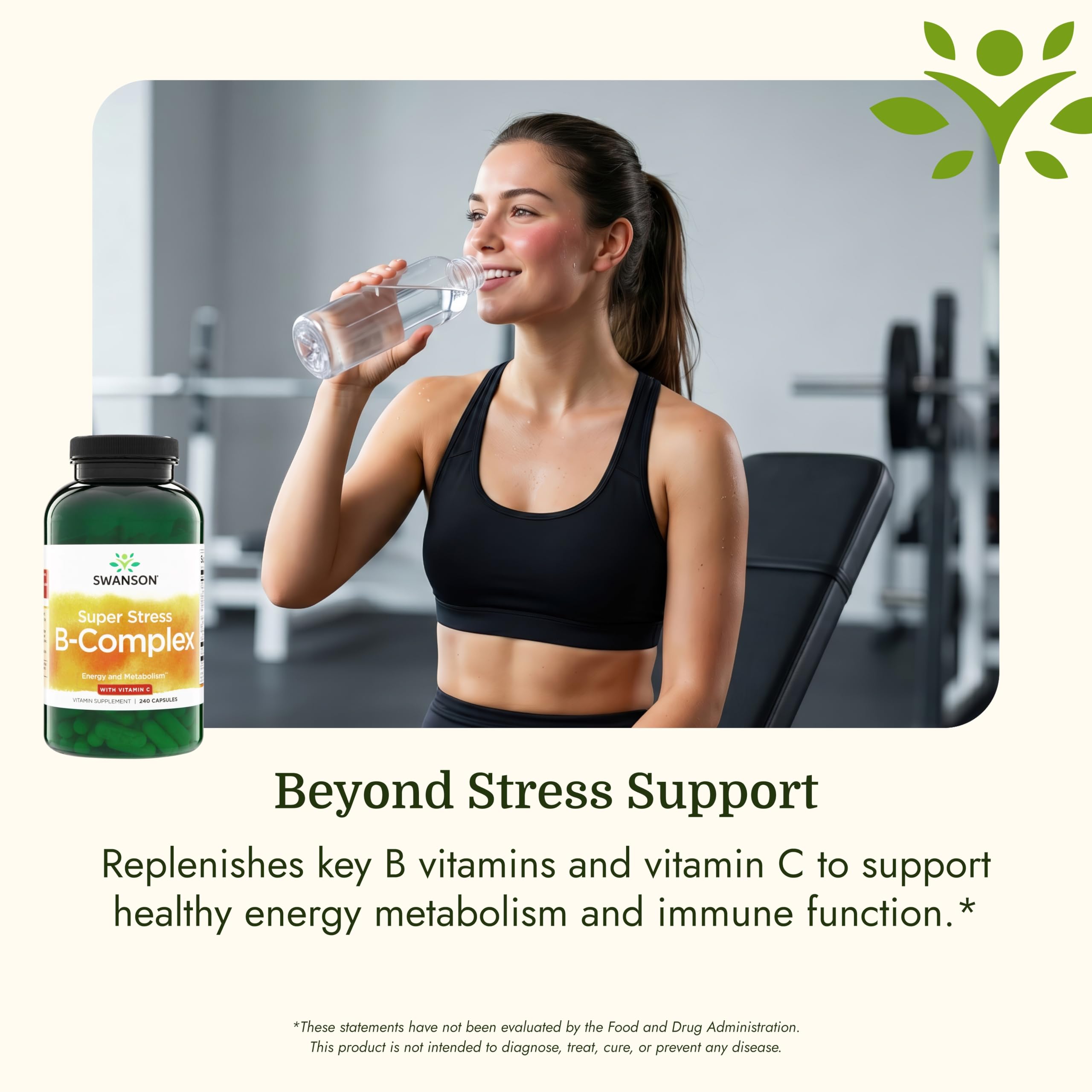 Swanson Super Stress B-Complex Energy and Wellness Supplement, 240 Capsules — Amazon image 5