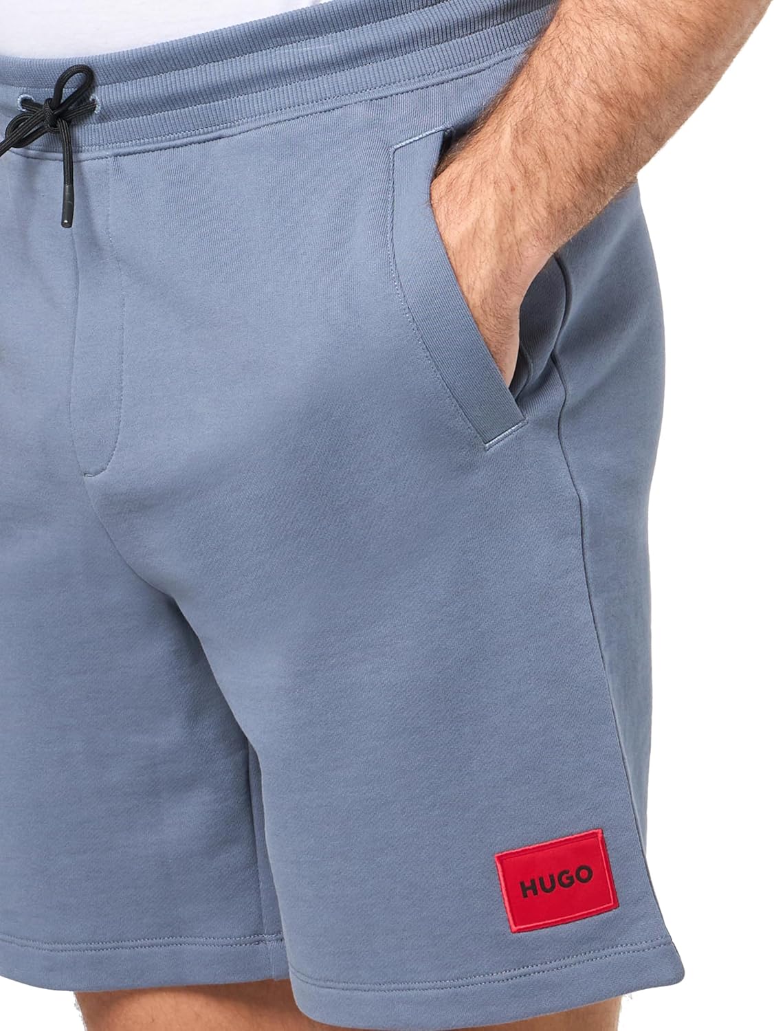 Hugo Mens Square Logo Pull on Jersey Shorts - Image 3