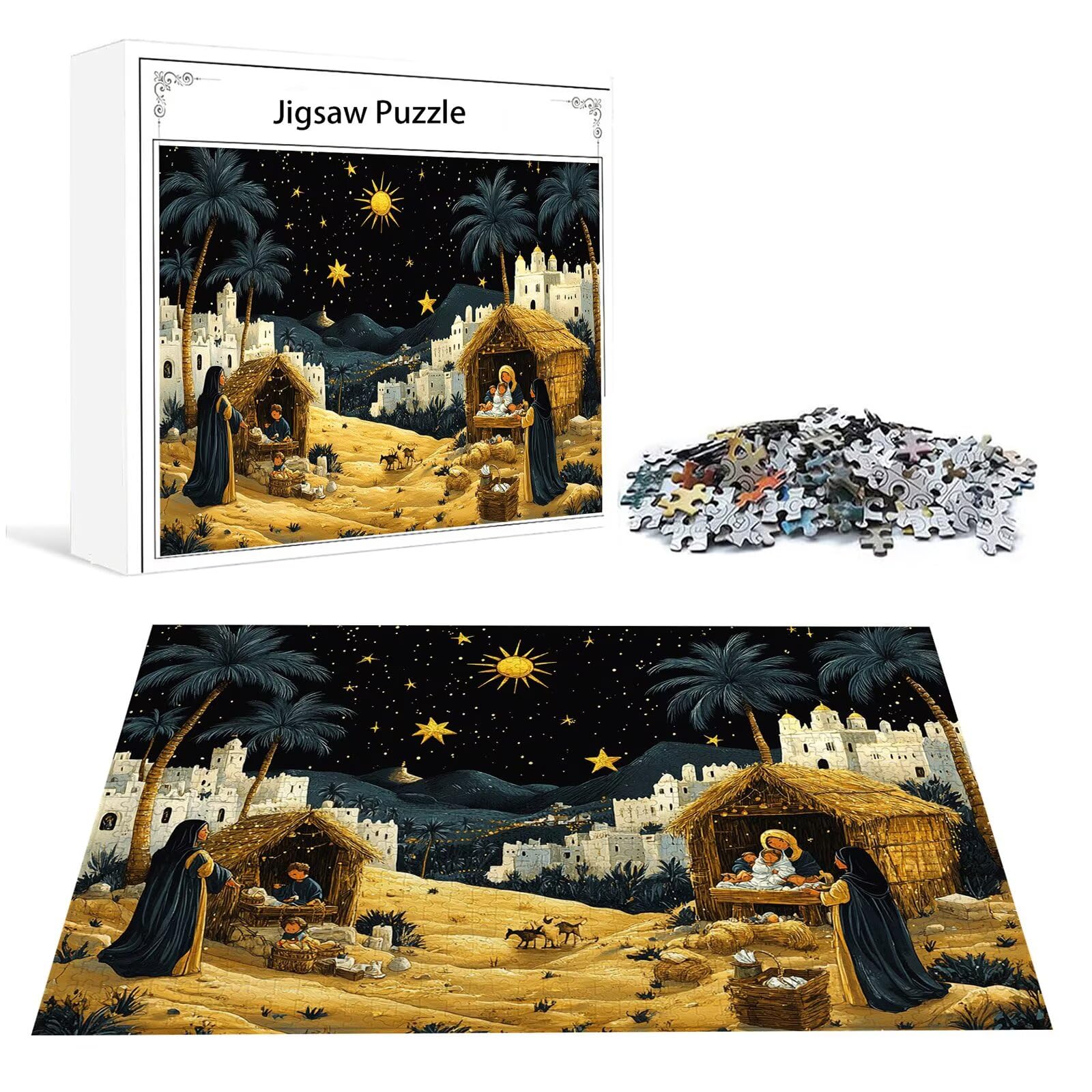 Puzzle gwiaździste niebo, 1500 elementów, klasyczne puzzle dla dorosłych, drzewo, wyrafinowane, trudne, edukacyjne zabawki dla dzieci, drewniane puzzle, odpowiednie dla wszystkich grup wiekowych P-896