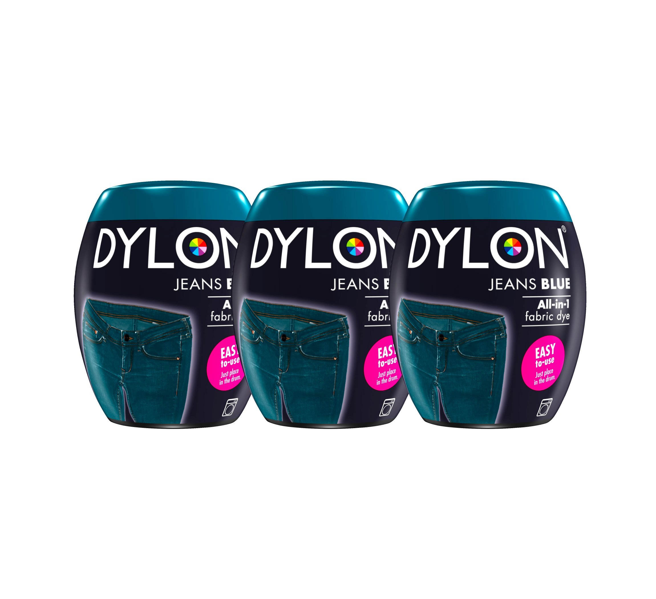 Neue Dylon 350g Jeans Blau Maschinenfarbstoff Aushülsen 3 Pack