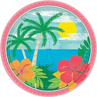 amscan Summer Vibes Round Paper Plates - 7