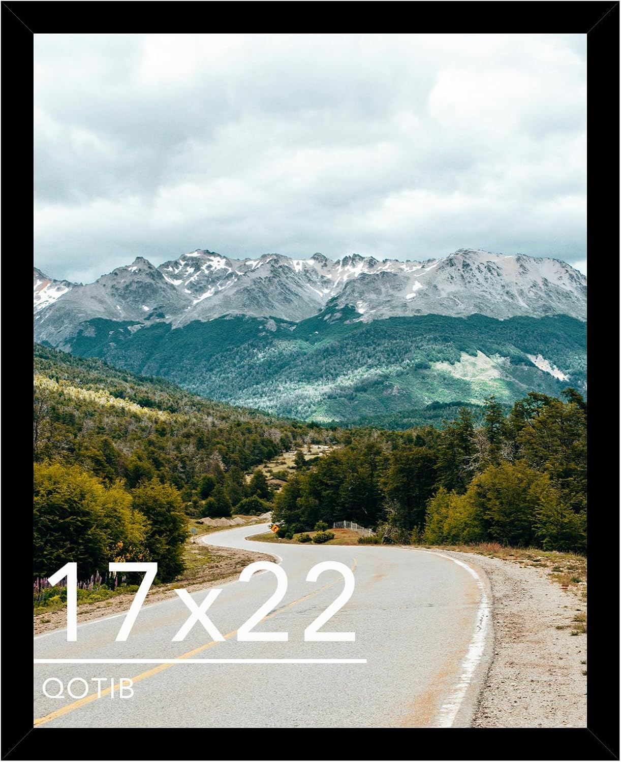 Wood 17x22 Picture Frame Black for Wall Hanging, 17 x 22 Frame Photo Frame for Wall Horizontally or Vertically, Black, 1 Pack