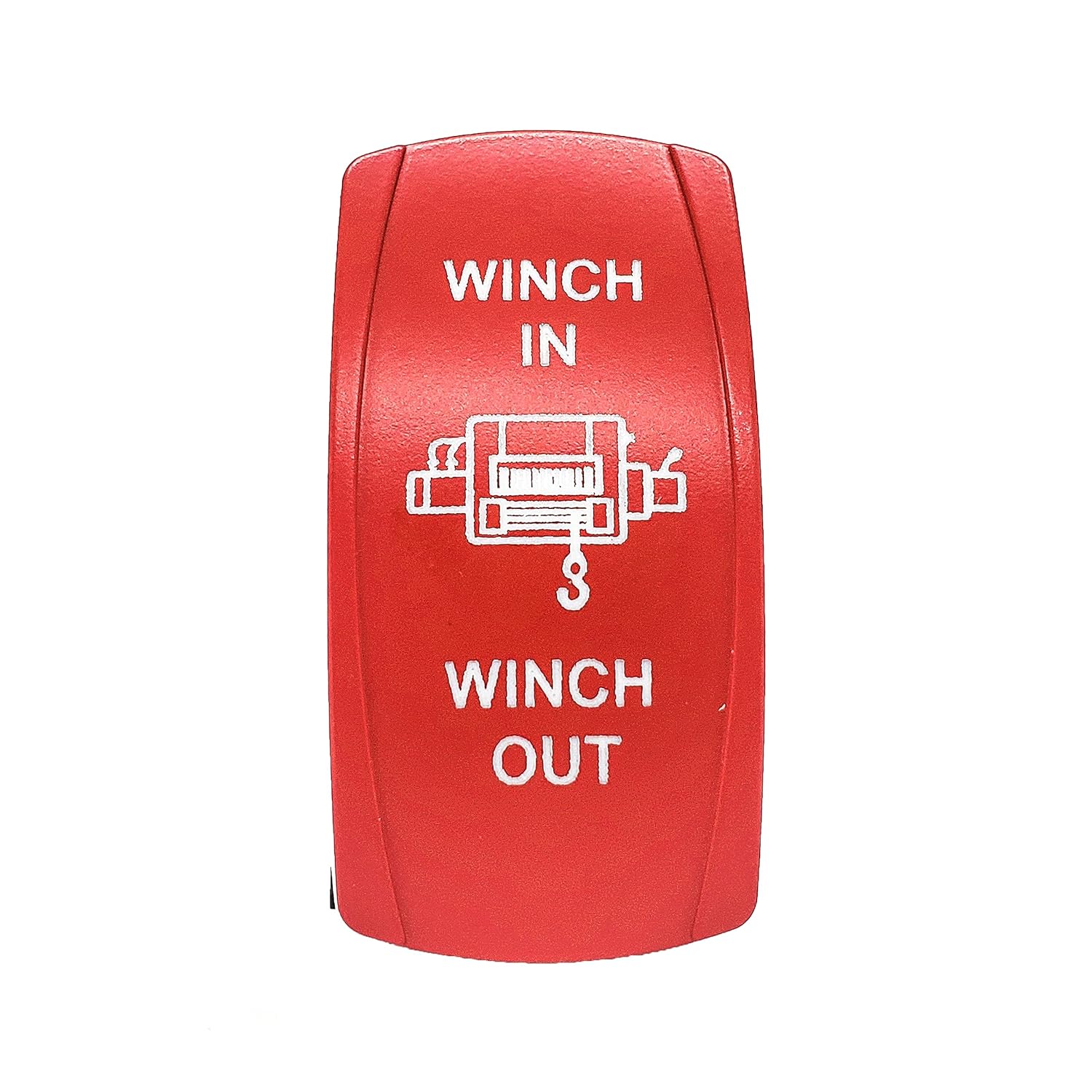 Winch in/Out Momentary Red Rocker Switch 4-Pin for UTV Trucks Boats Compatible with Polaris RZR Can-Am YXZ Pioneer Dash Panels