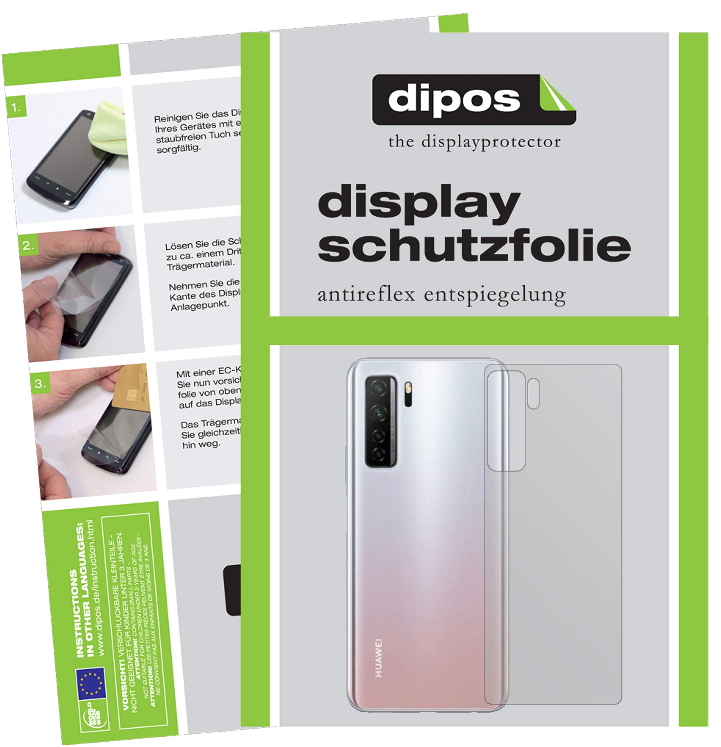 dipos I 2X Pellicola Protettiva Compatibile con Huawei P40 Lite