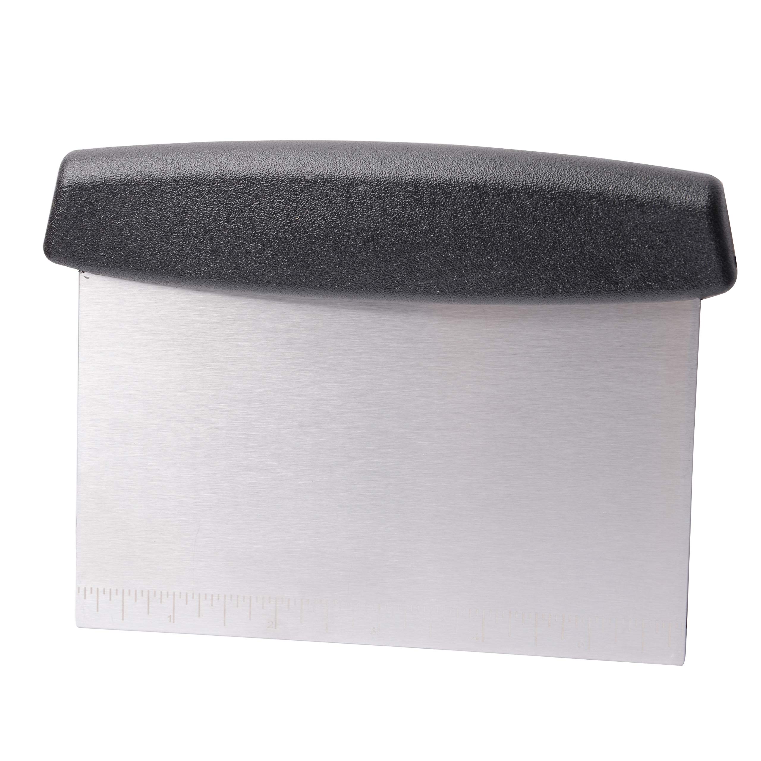 MUZOCTStainless Steel Griddle Scraper Chopper Dough Cutter with Measuring Marks, Multi-purpose Kitchen Tool for Bread and Pizza