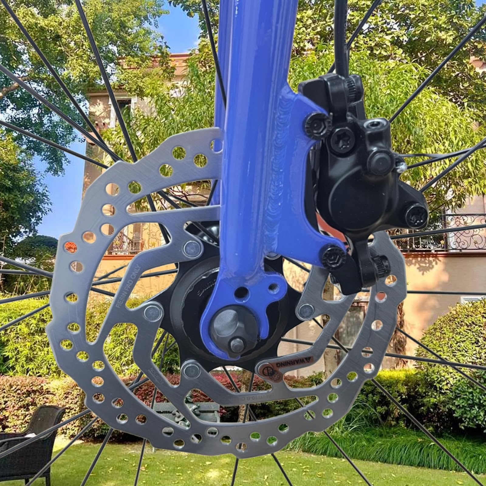 Fahrrad Center Lock Bremsscheibenrotor, kompatibel mit Shimano SM-RT10 Bremsscheibe 160mm Scheibenbremsscheibe mit Verriegelungsabdeckung, geeignet für Rennräder, MTB, BMX