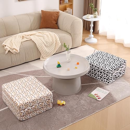 Miniatura 8 de Colchón plegable para niños, lavable para niños, tapete triple plegable para siesta para dormir, guardería, sofá cama con bolsa de almacenamiento