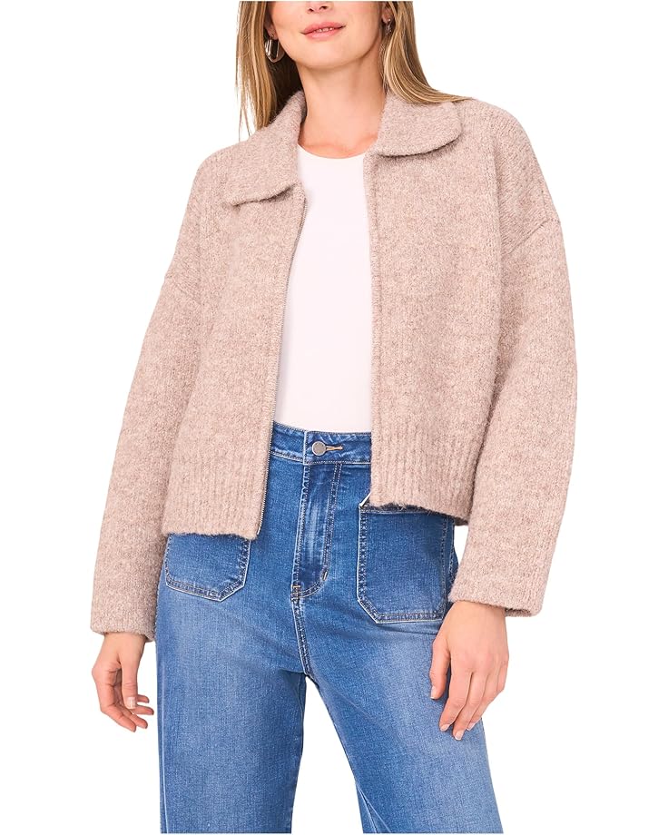 Vince Camuto Collar Zip-Up Cardigan - Main View