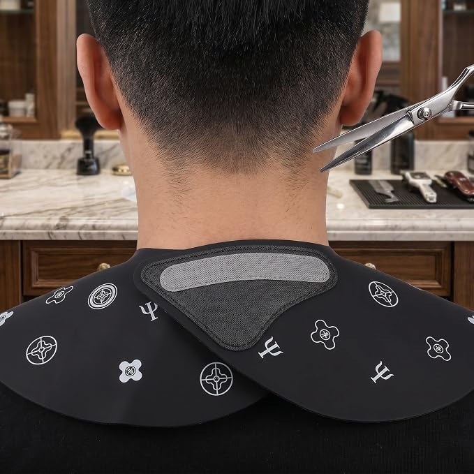 Capa de Barbero ARTIBETTER de Silicona Negra para Corte de Cabello miniatura 6