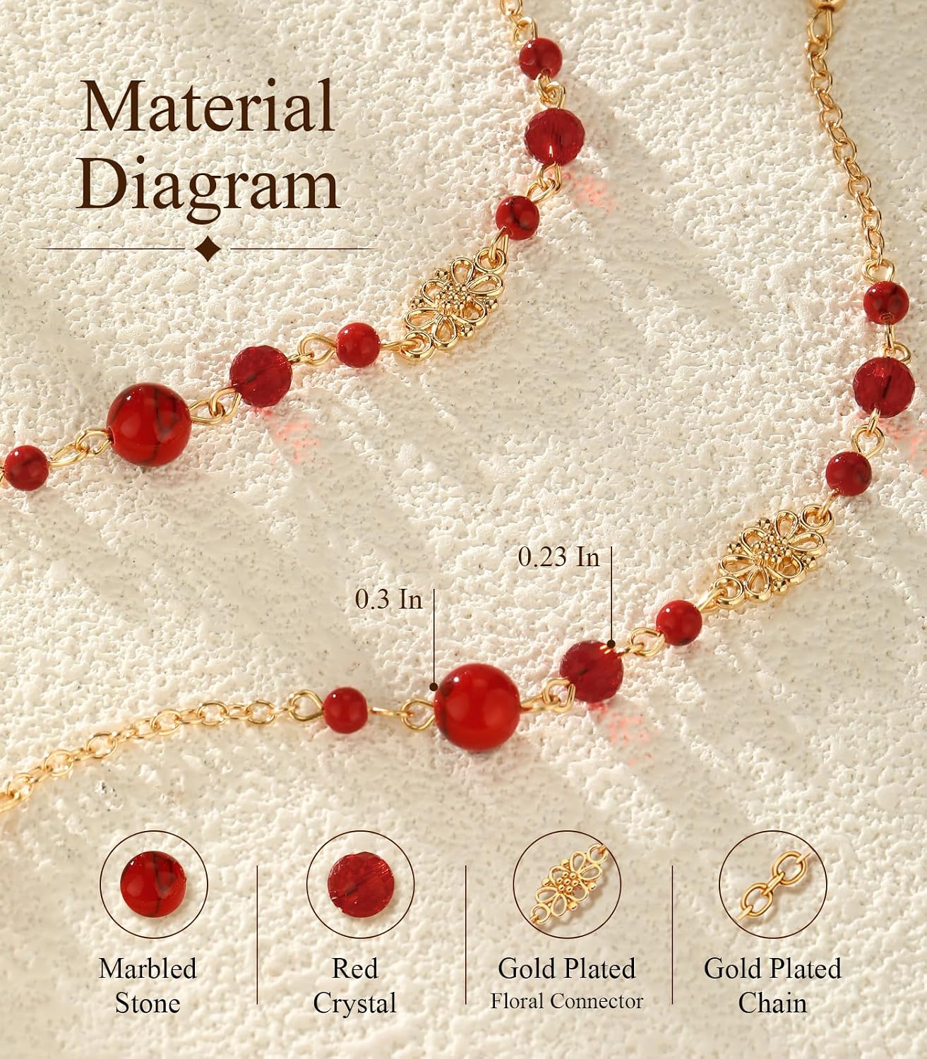 Layered Gold Long Necklaces for Women Natural Stone Beaded Sweater Chain Statement Double Strand Trendy Jewelry Gifts for Mom