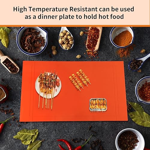 Miniatura 5 de Alfombrilla protectora de silicona para Blackstone, compatible con modelos de 36, 30 y 28 pulgadas, alfombrilla protectora para parrilla Blackstone,