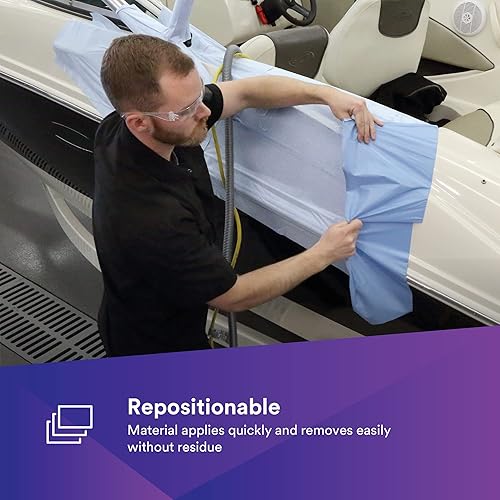 Miniatura 6 de 3M Tela de protección líquida autoadhesiva, 36878, 14 pulgadas x 300 pies, 1 rollo, despegar y pegar, fuerte adhesivo temporal, material