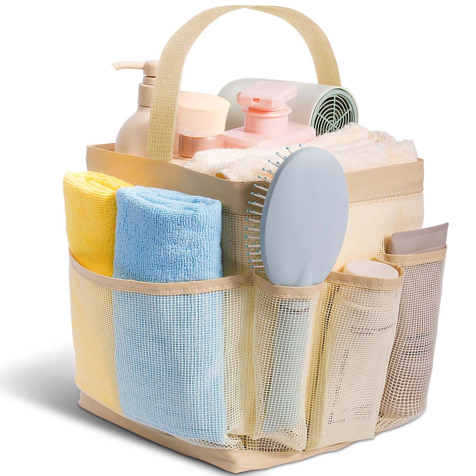 Photo 1 of Asisnt Mesh Shower Caddy with 9 Pockets - Beige