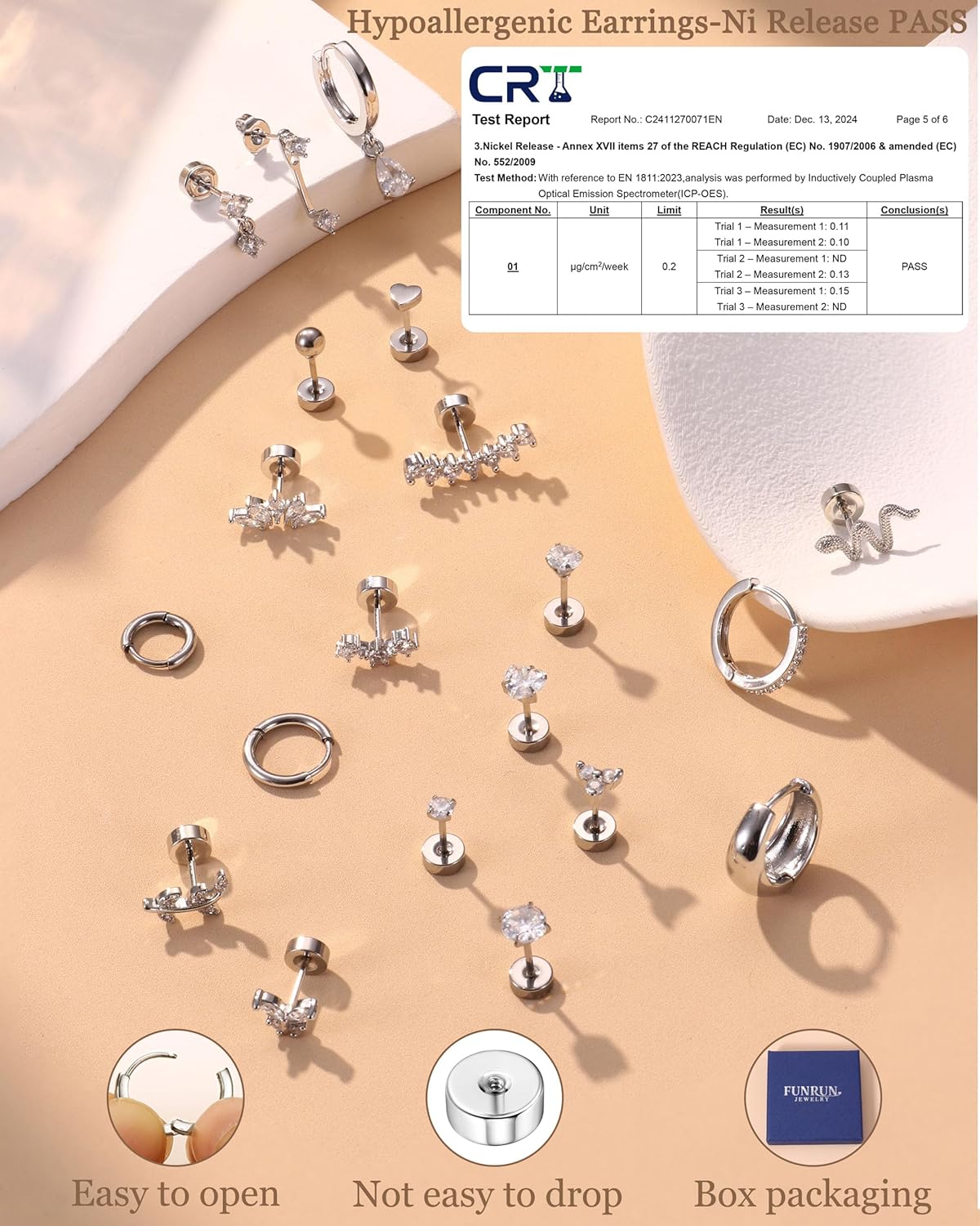 Hypoallergenic Cartilage Earrings for Women 20G Helix Piercing Jewelry Earring Flat Back Surgical Stainless Steel Gold Stud Hoop Cartilage Earring Set Daith Tragus Conch for Multiple Piercing Single - Image 7