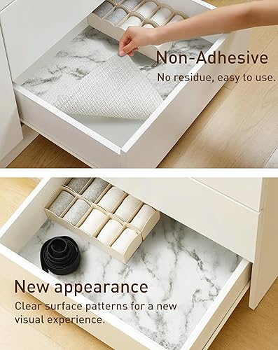 Miniatura 5 de MelunMer Revestimientos para estantes de cajones para armarios de cocina, antiadherentes, 12 pulgadas x 23.62 pies, agarre fuerte antideslizante