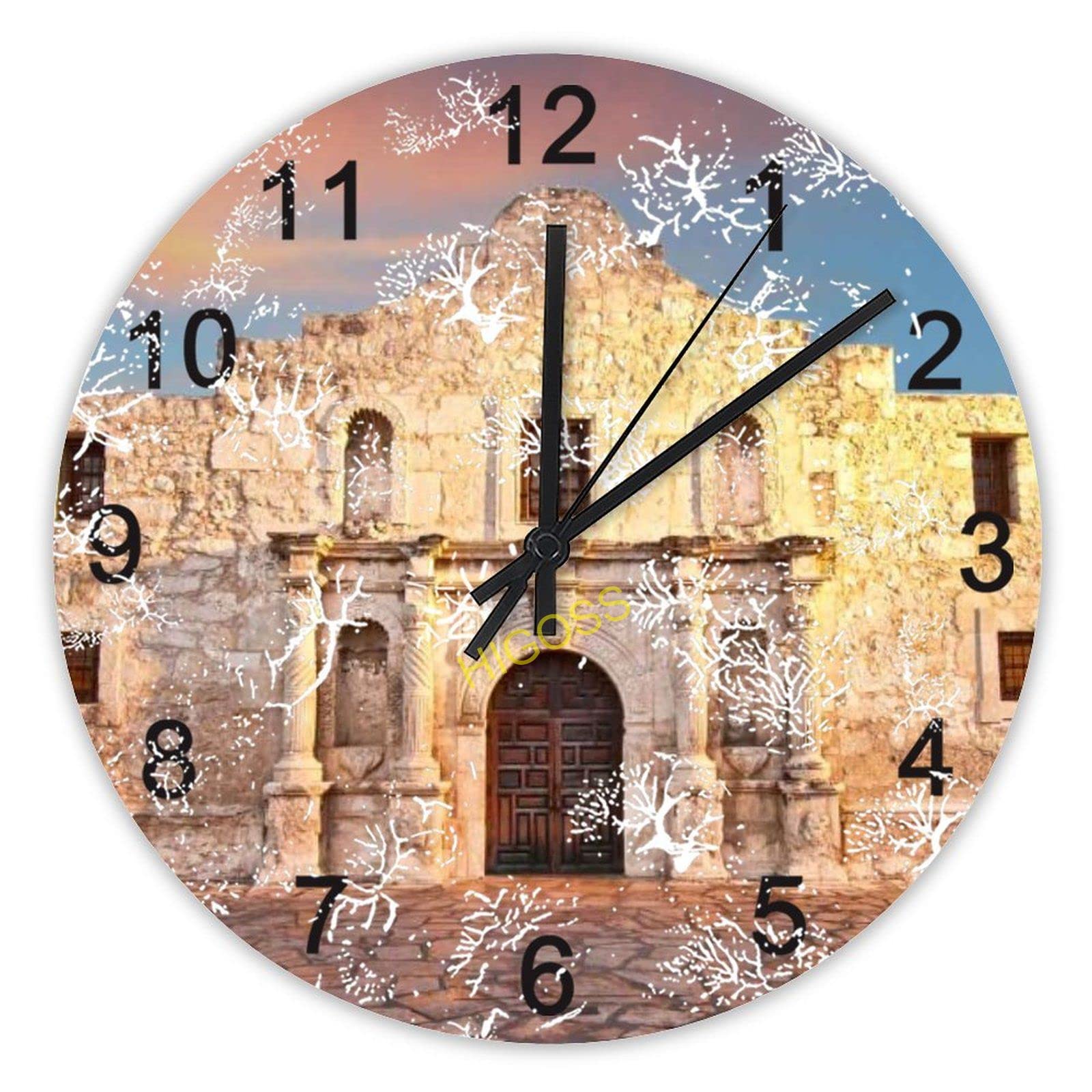 Horloge murale ronde silencieuse en bois 38cm pour un bureau zen et sans bruit