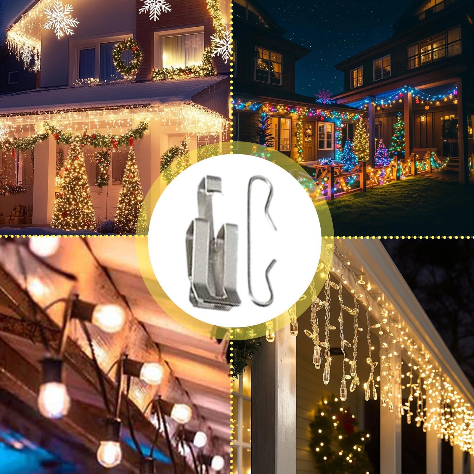 Kerst licht clips, 30x kerst licht hangers, verlichting dakgoot clips voor buiten, verlichting haken, festival decoratie