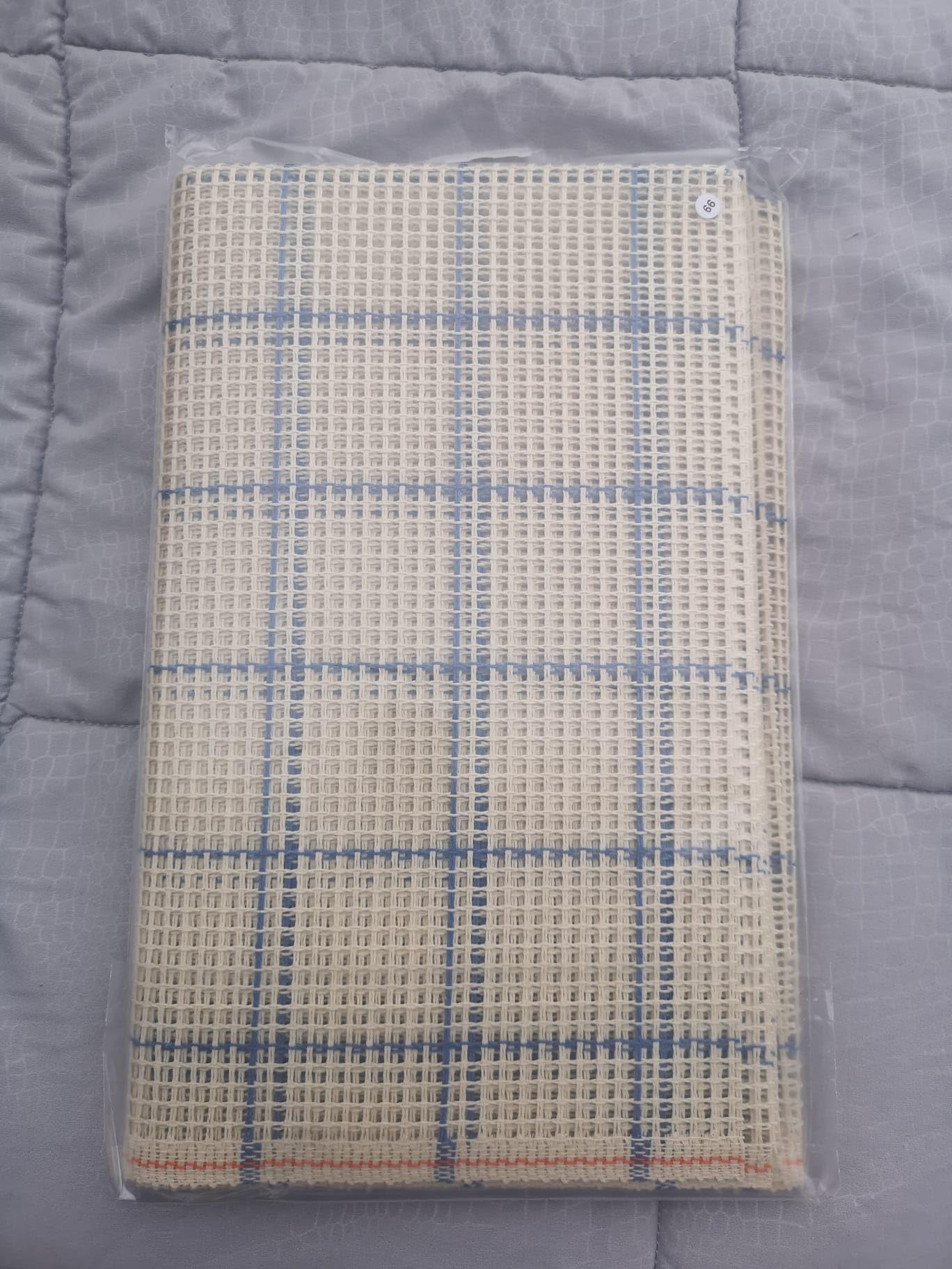 Stramine für Knüpfteppiche Spindhaken Knüpfhaken 91,4 x 152,4 cm blaues Gitter