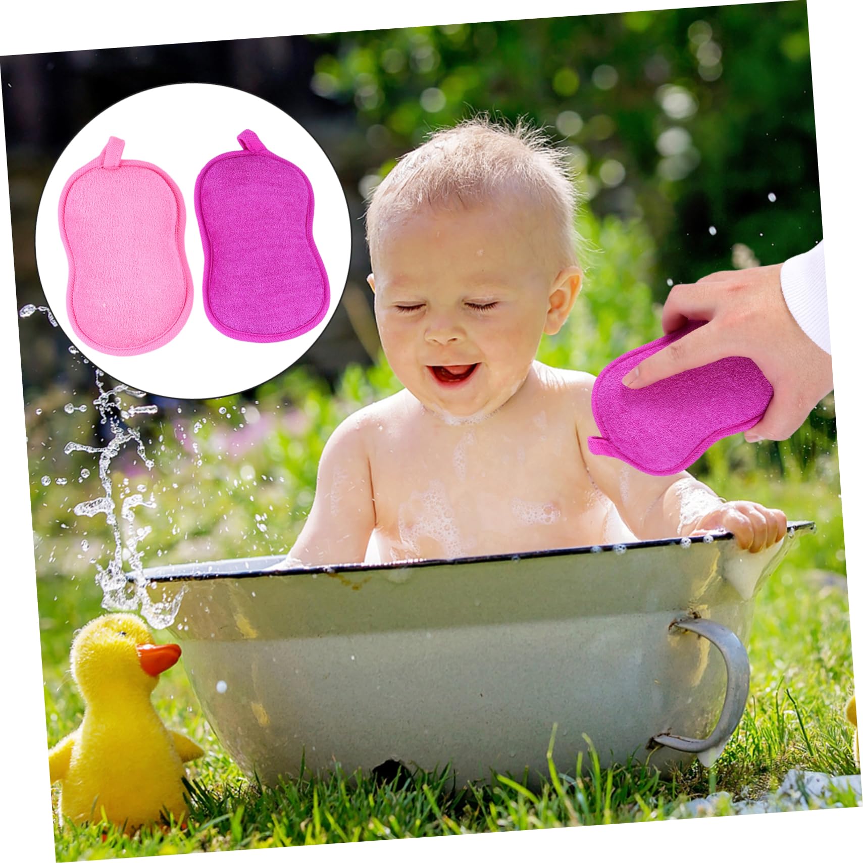 Housoutil 3 Set Di Spugne Da Bagno Per Bambini Spugne Per Neonati Per Scrub Da Bagno Design Delicato Esfoliazione Sicura Per Pelli Delicate 4 Pezzi*3