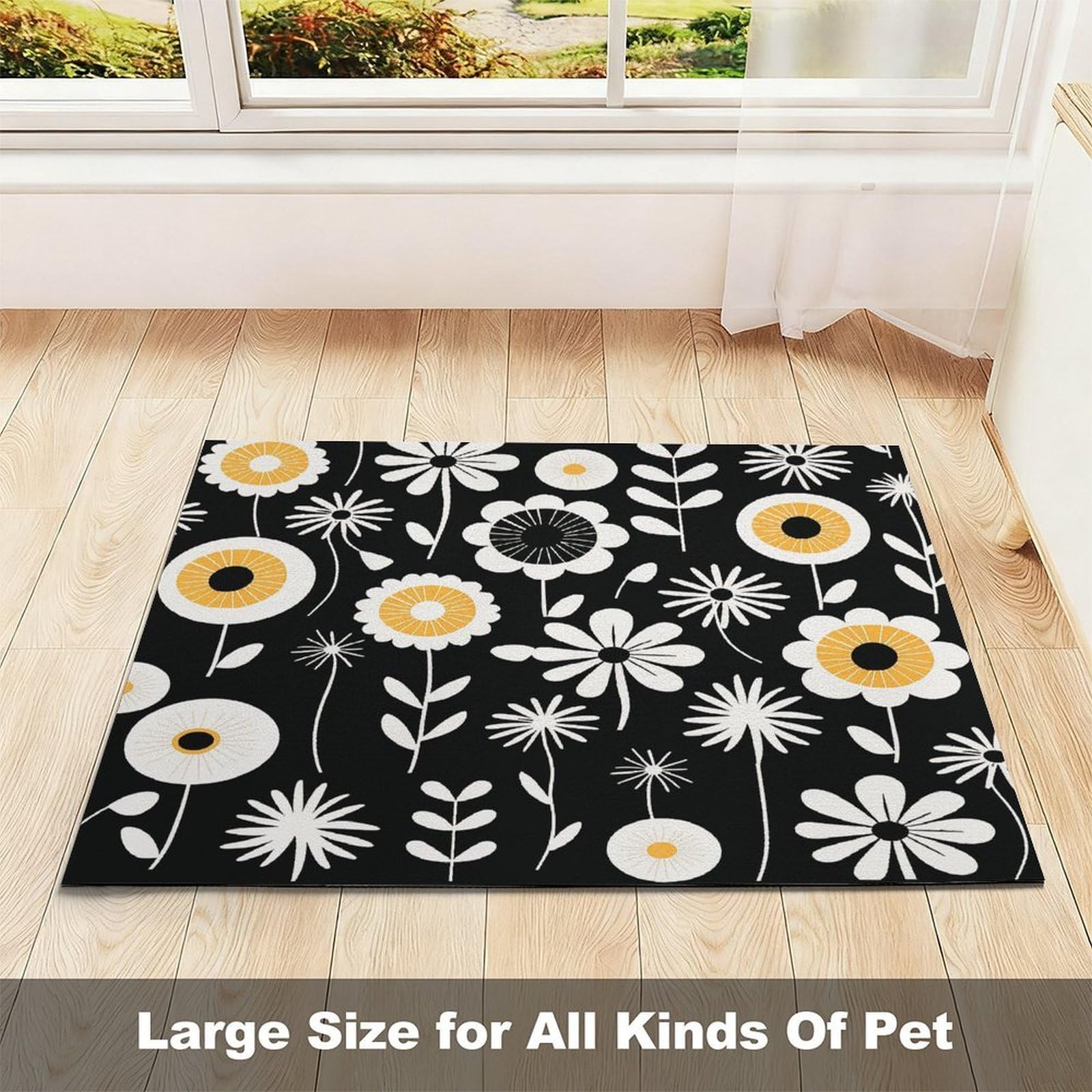 Tapis de nourriture pour chat et chat - Tapis d'alimentation antidérapant - Facile à nettoyer pour la nourriture et l'eau - 61 x 81,3 cm