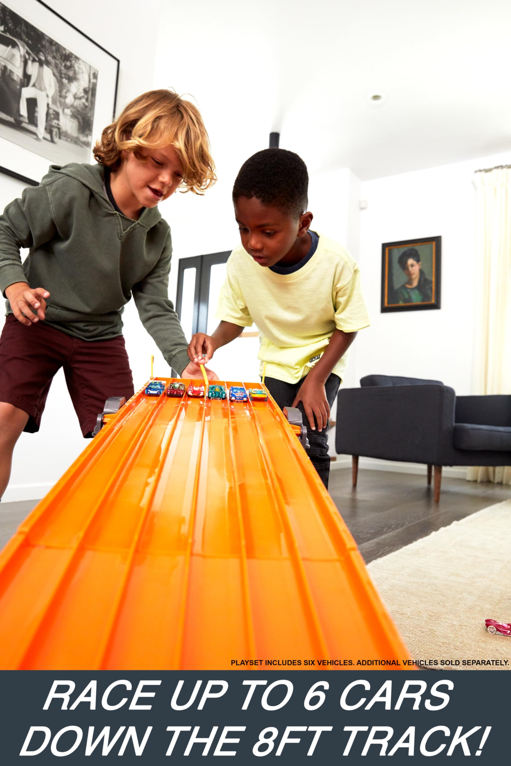 Hot Wheels Super 6-Lane Raceway & 6 1:64 Scale Toy Cars — Amazon image 3