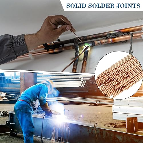 Miniatura 9 de Blulu Varilla de soldadura TIG ER70S-6 Varilla de llenado TIG de acero suave Varilla de soldadura TIG de acero al carbono, 2 libras (332 pulgadas x