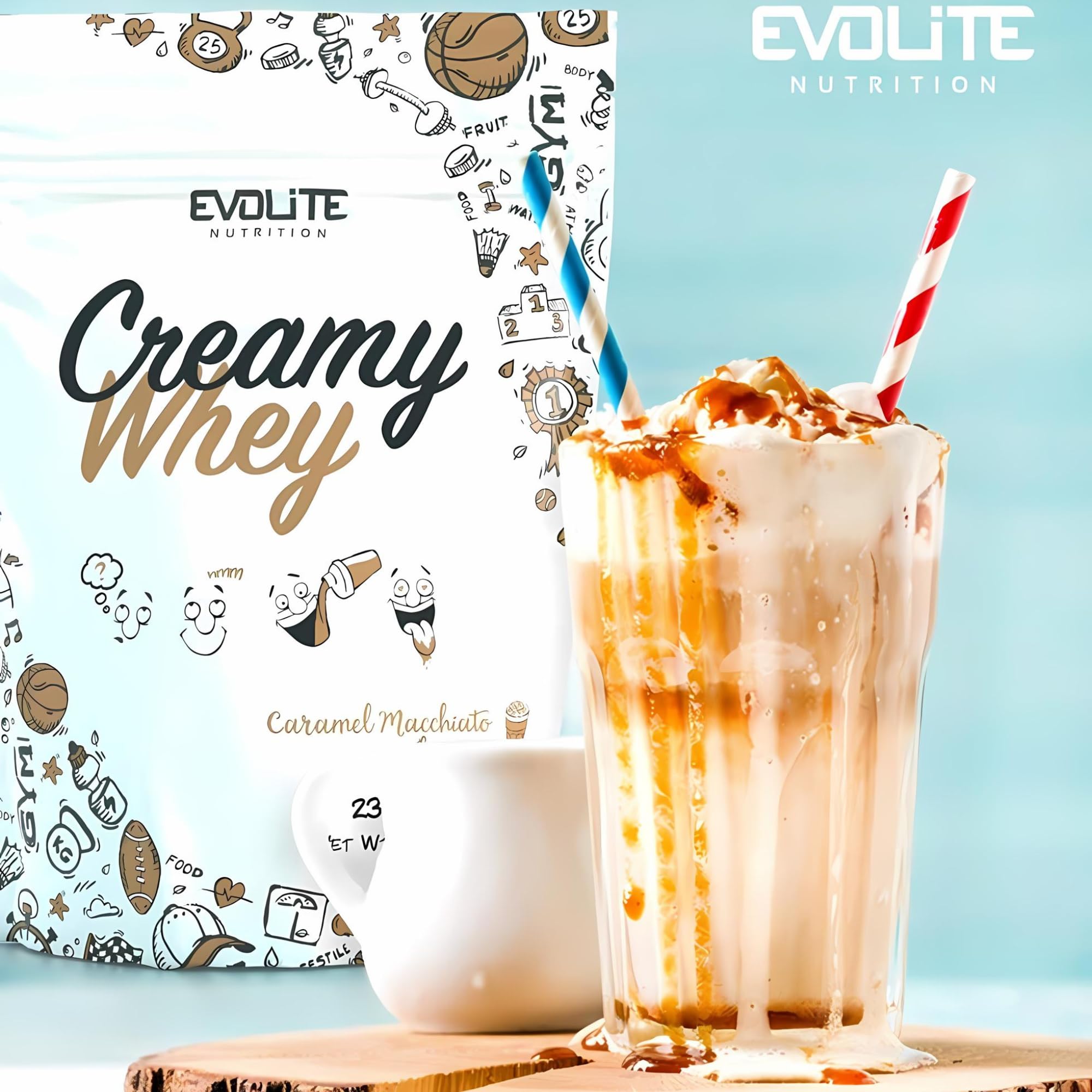 Evolite Whey Protein Powder 700 g - Serwatka z maślanką - 23 g białka w porcji - 23 porcje -