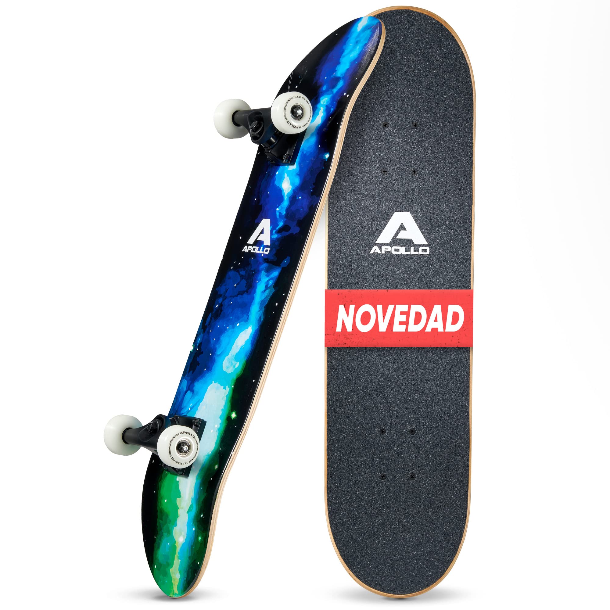 Apollo Skateboard Niño | Monopatín Niño y Skateboard Adulto Todo en Uno | Tabla de Skate de 7 Capas, Moderna, Cóncava Media, Rodamientos ABEC-7 | Conducción Ideal con Cada Estilo