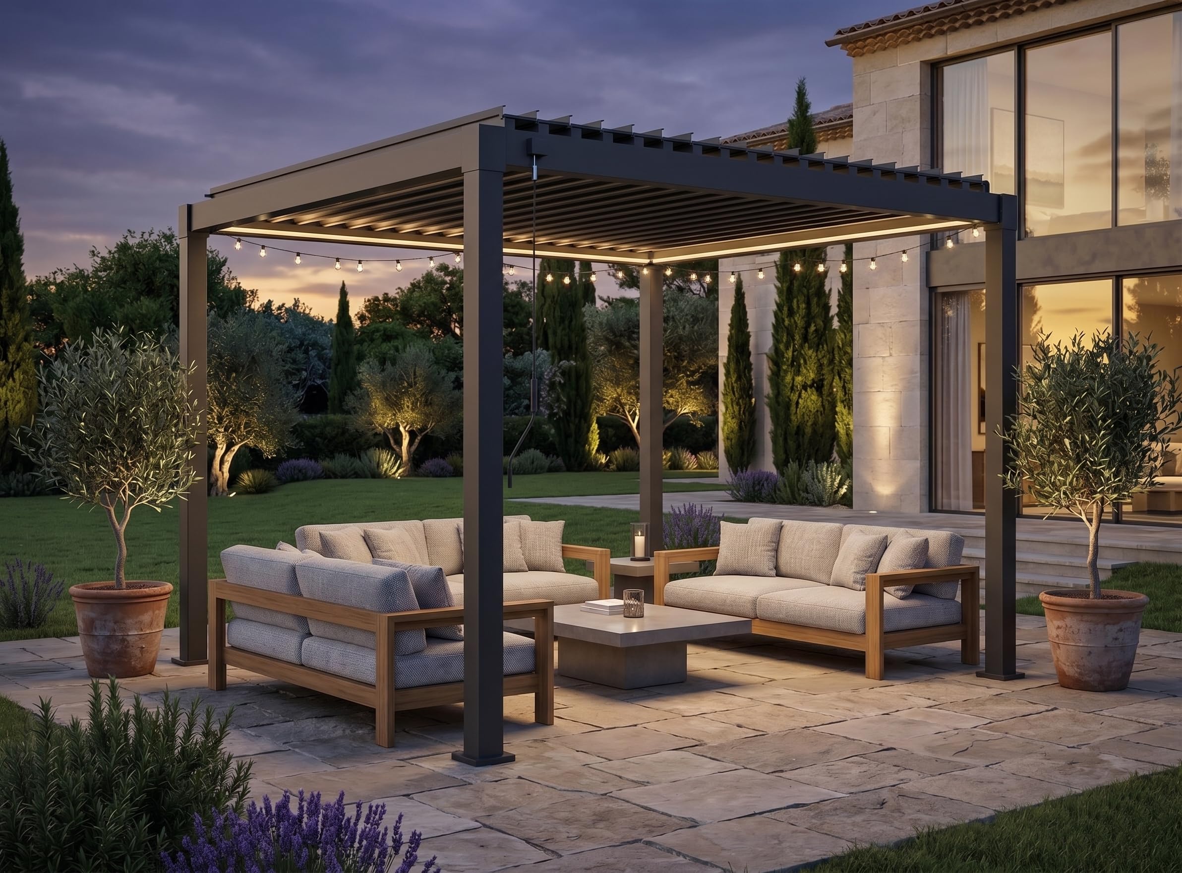Pergola Garda Bizzotto Antracite (3 x 3 m)