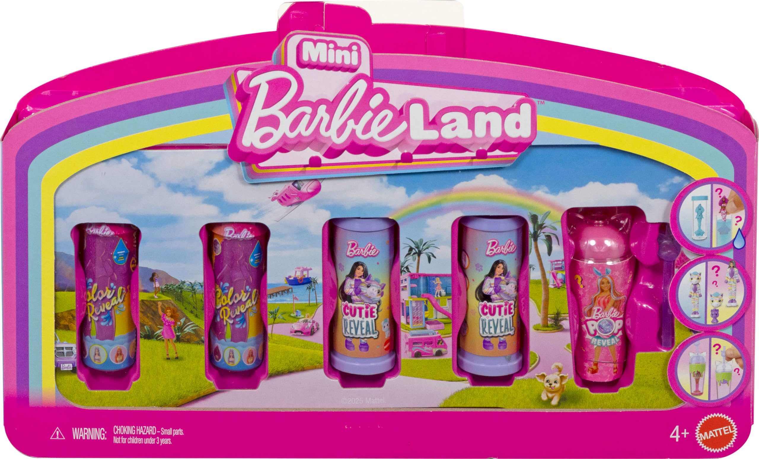 Barbie Mini Barbie Land 5 Dolls Reveal Pack, 1.5-inch Mini Dolls