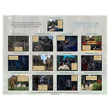 Amazon.com: 2025 Bigfoot Calendar - 13 Month Wall Calendar