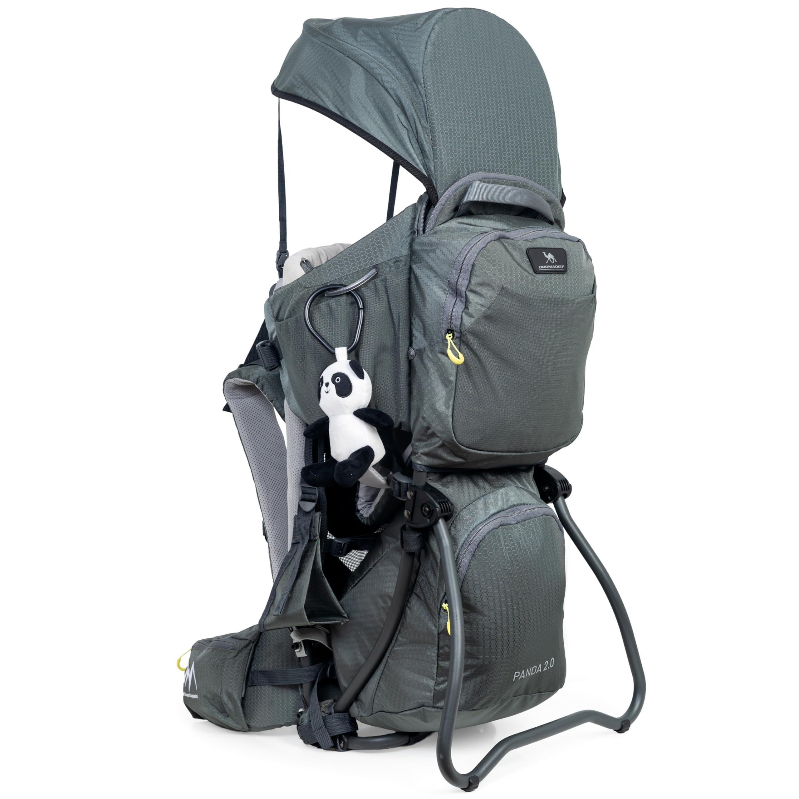 DROMADER Zaino Porta Bambino Montagna con Sedile Regolabile e Parasole Retrattile