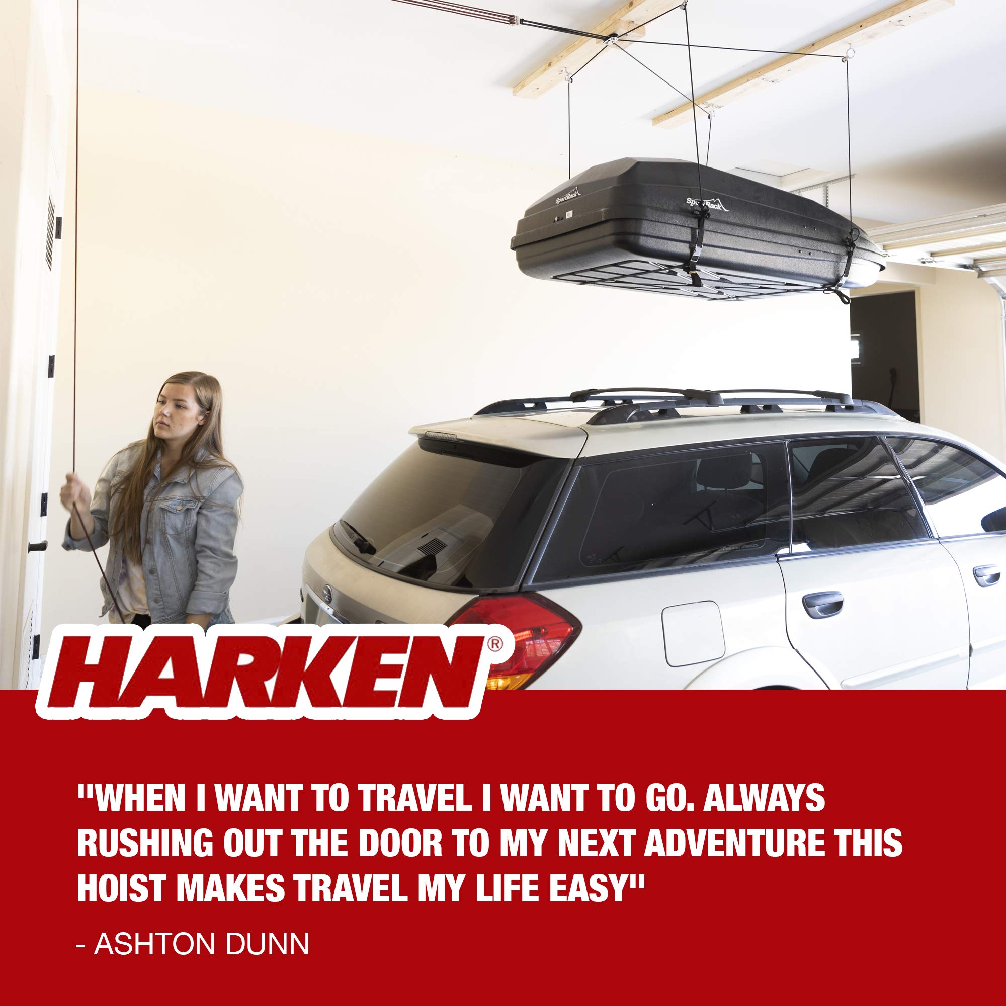 Harken Cargo Box Overhead Garage Storage Hoist, SelfLeveling, Safe