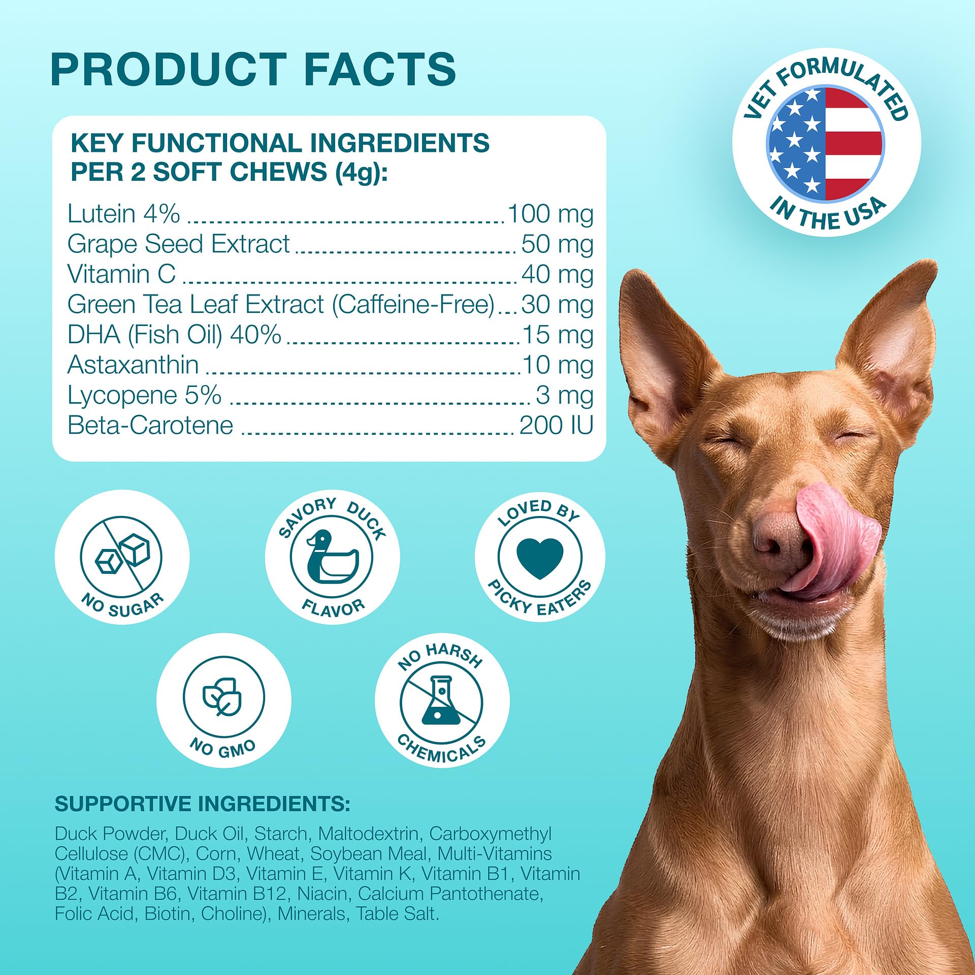 Eye Vitamins for Dogs - Vision Support, Tear Stains, Bright Eyes, 120 Chews — Amazon image 9