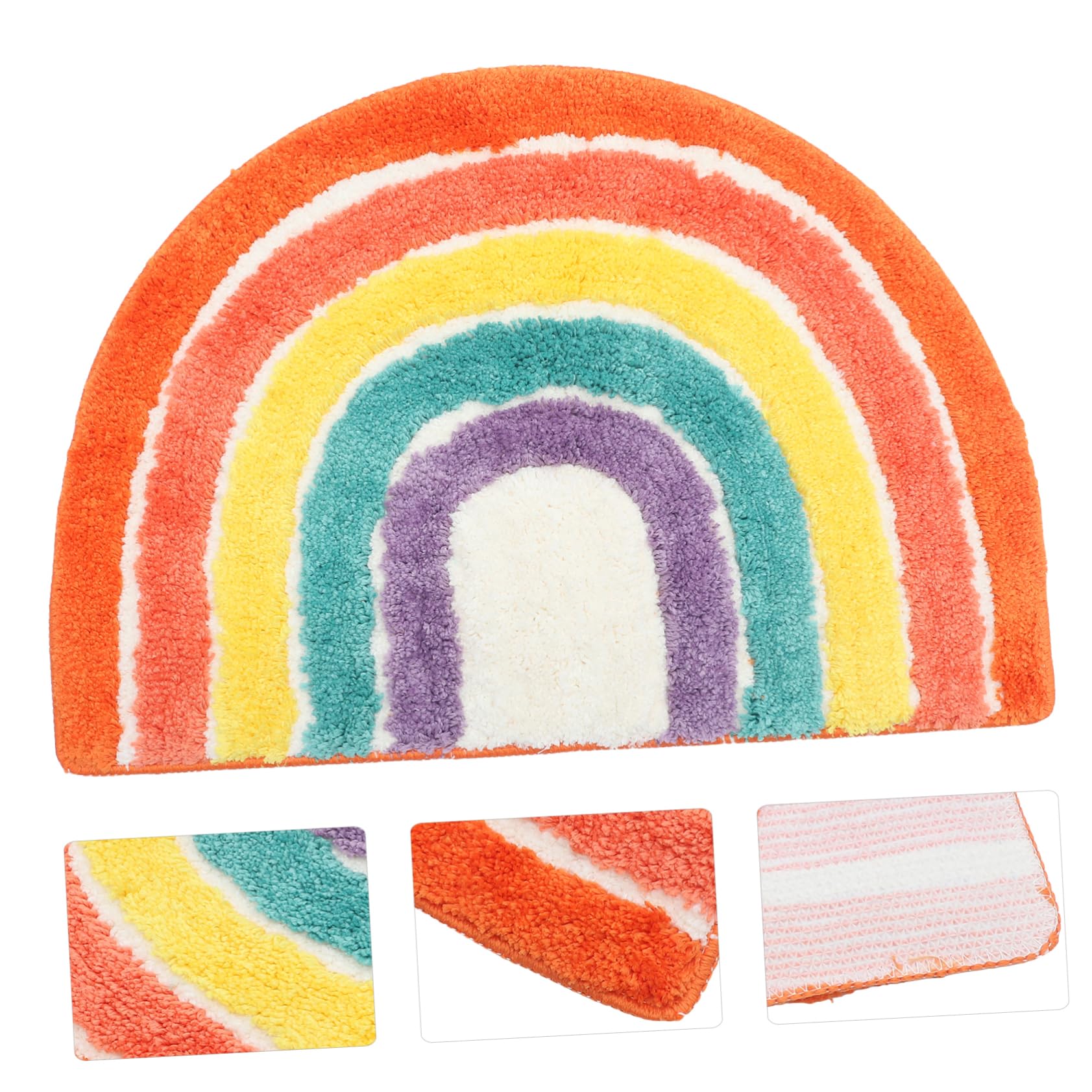 Toddmomy Katzenstreumatte Rutschfeste Unterseite Größenvielfalt Katzenpflege Streuaufnahme Reinigungshäufigkeit Komfortables Material Regenbogen Design Katzentoilette