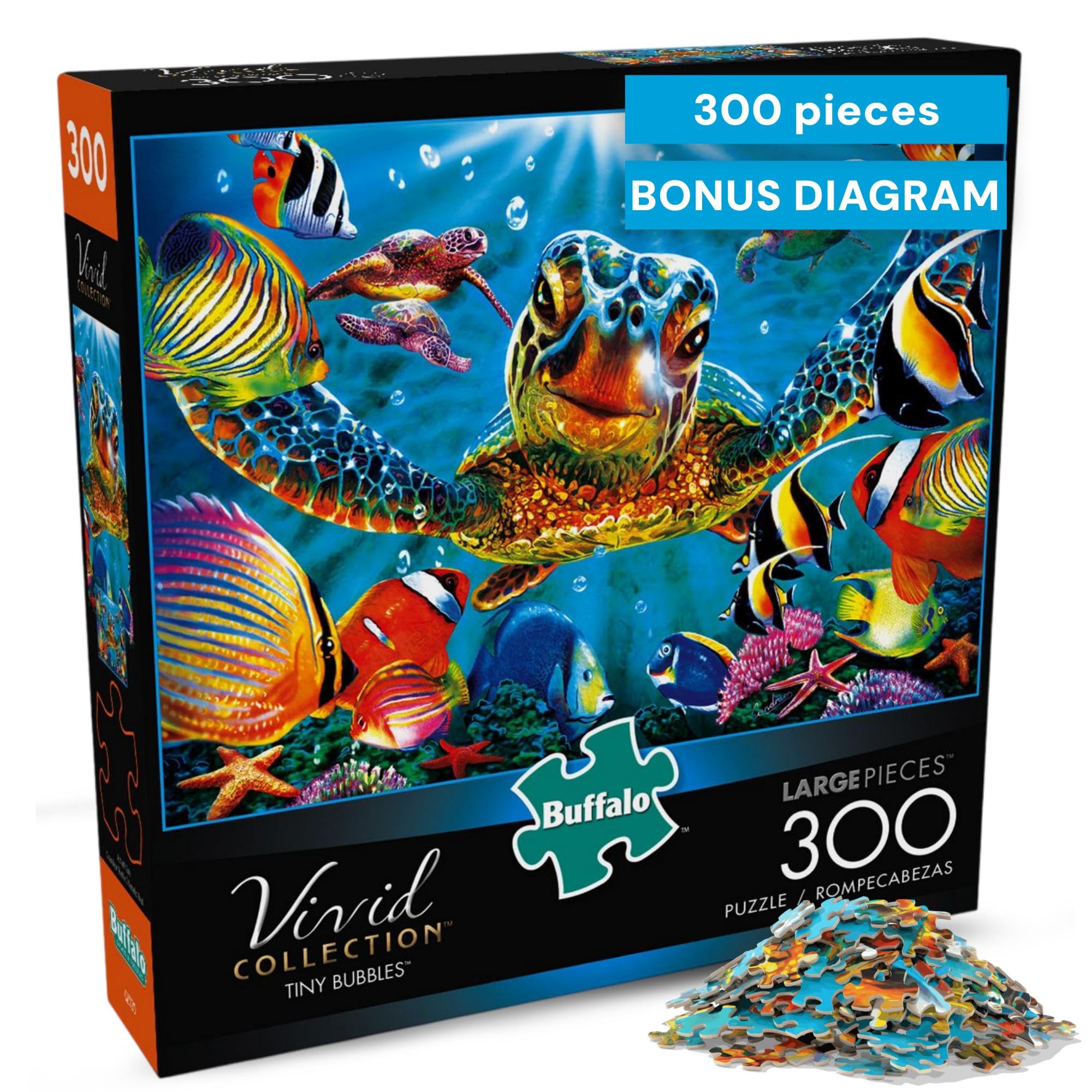 Buffalo Games - Vivid Collection - Tiny Bubbles - 300 Large Piece Jigsaw Puzzle