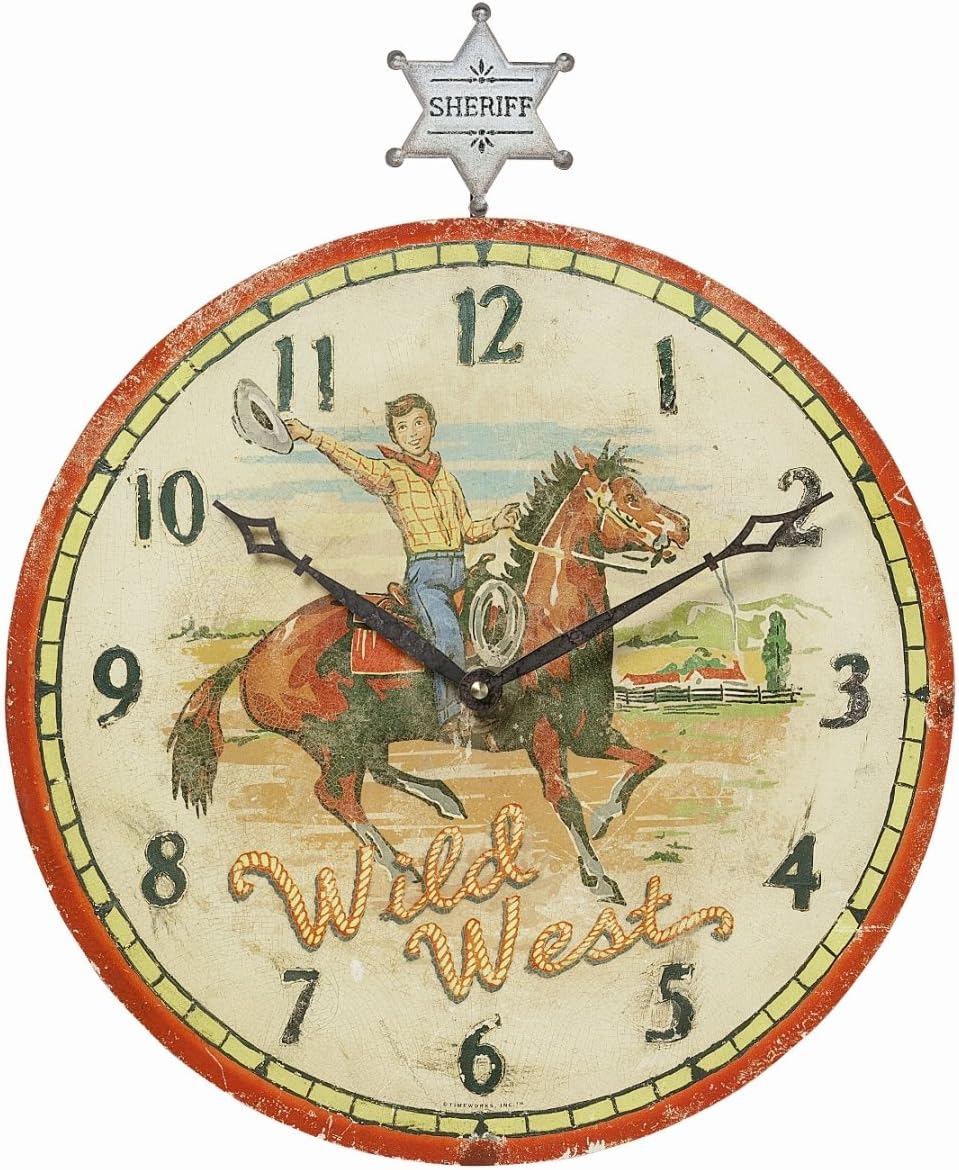 Storytime Collection 13" Wall Clock - Wild West
