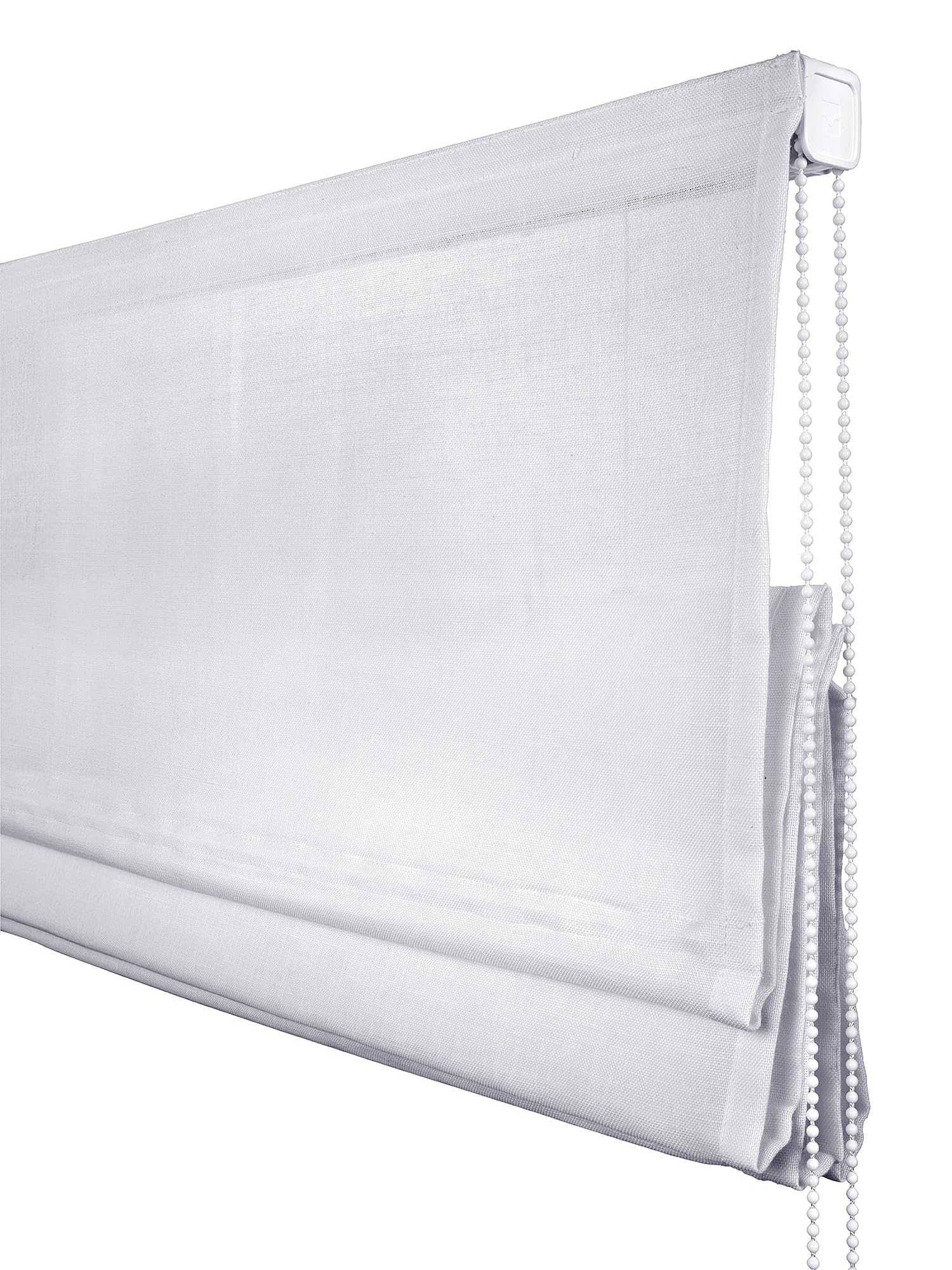 Estor Plegable con Varillas Lino opción Easyfix sin Necesidad Taladro Crudo 100 x 180 cm