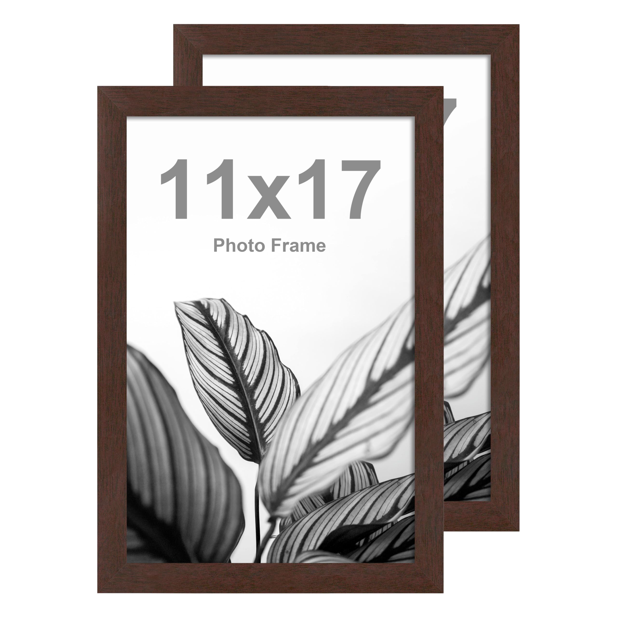 FrameWorks 11x17 Wooden Poster Frame Mahogany Matte Edged 2 Pack