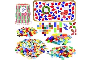 Versatile Mosaic Masterpiece: 1100 pcs Glass Tiles for Unparalleled Craftsmanship