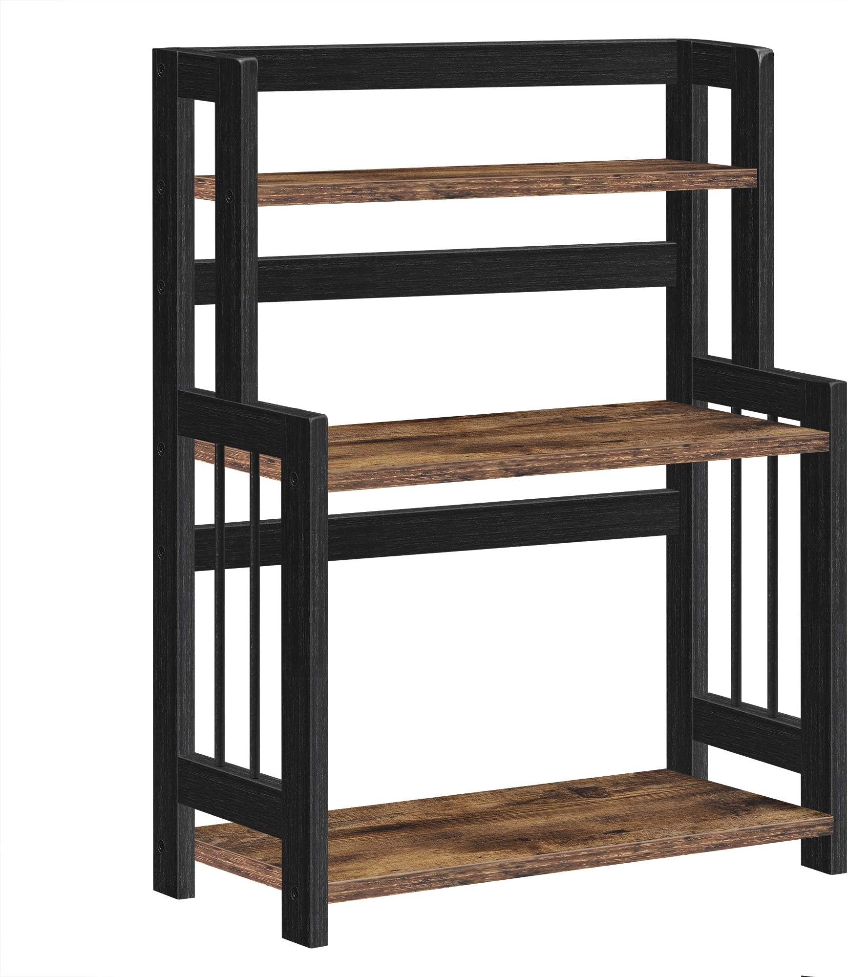 NAIZY Scaffale portaspezie in piedi, nero, organizzatore per spezie, senza foratura, a 4 ripiani, rimovibile, in metallo, per bottiglie di spezie, bicchieri, bottiglie di olio, 53 x 35 x 20 cm