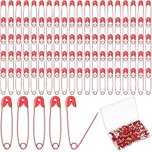 Red Safety Pins, 100 Pcs 30mm/1.2 Inch Heavy Duty Quilting Pins Metal Sewing Pin for DIY Crafts, Jewelry Making, Clothing