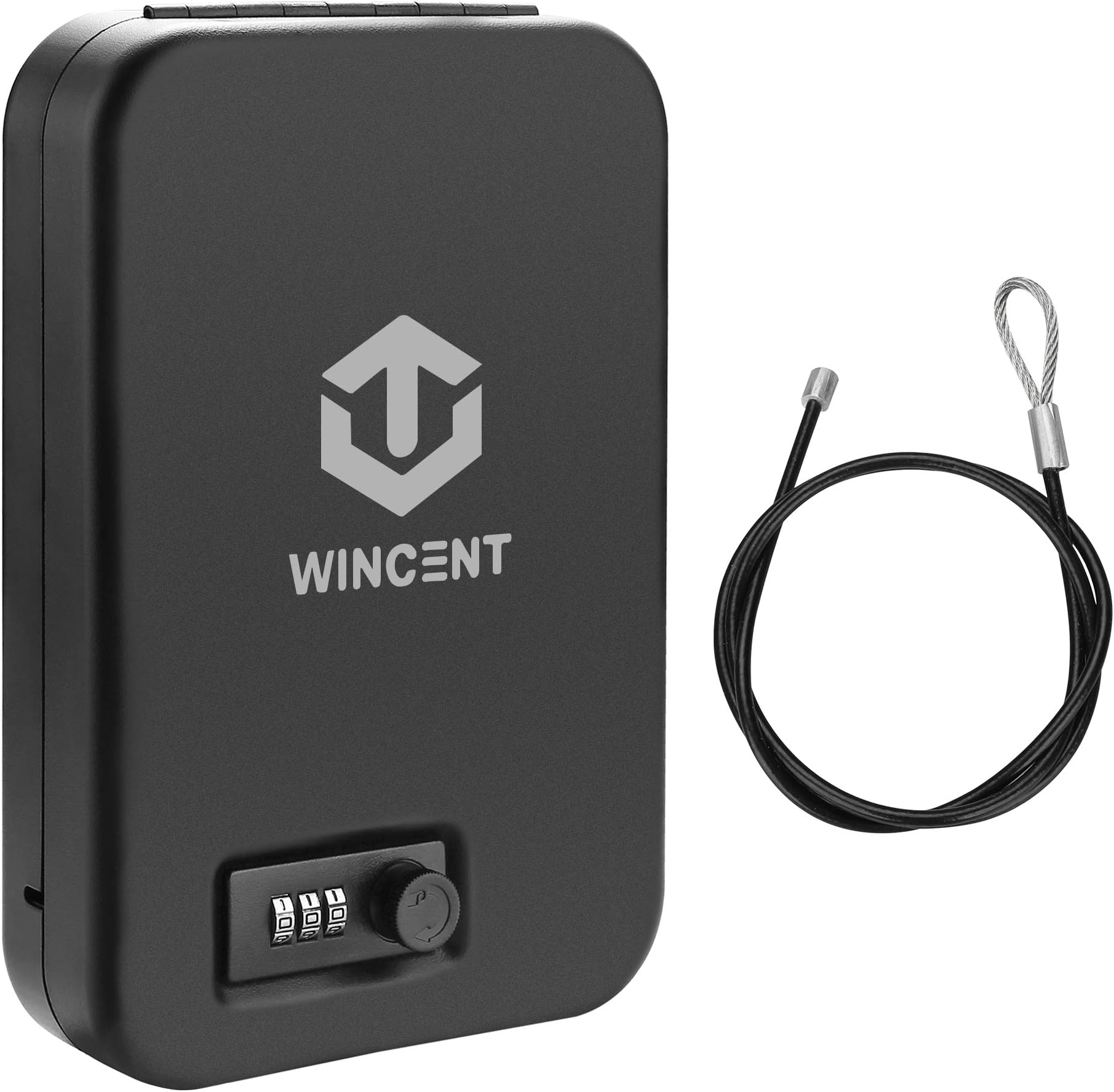 Gun Safe Lock Box, Portable Pistol Handgun Safe with Combination Lock One Gun Capacity Passport Money etc Safe Box for Home Office Car Travel