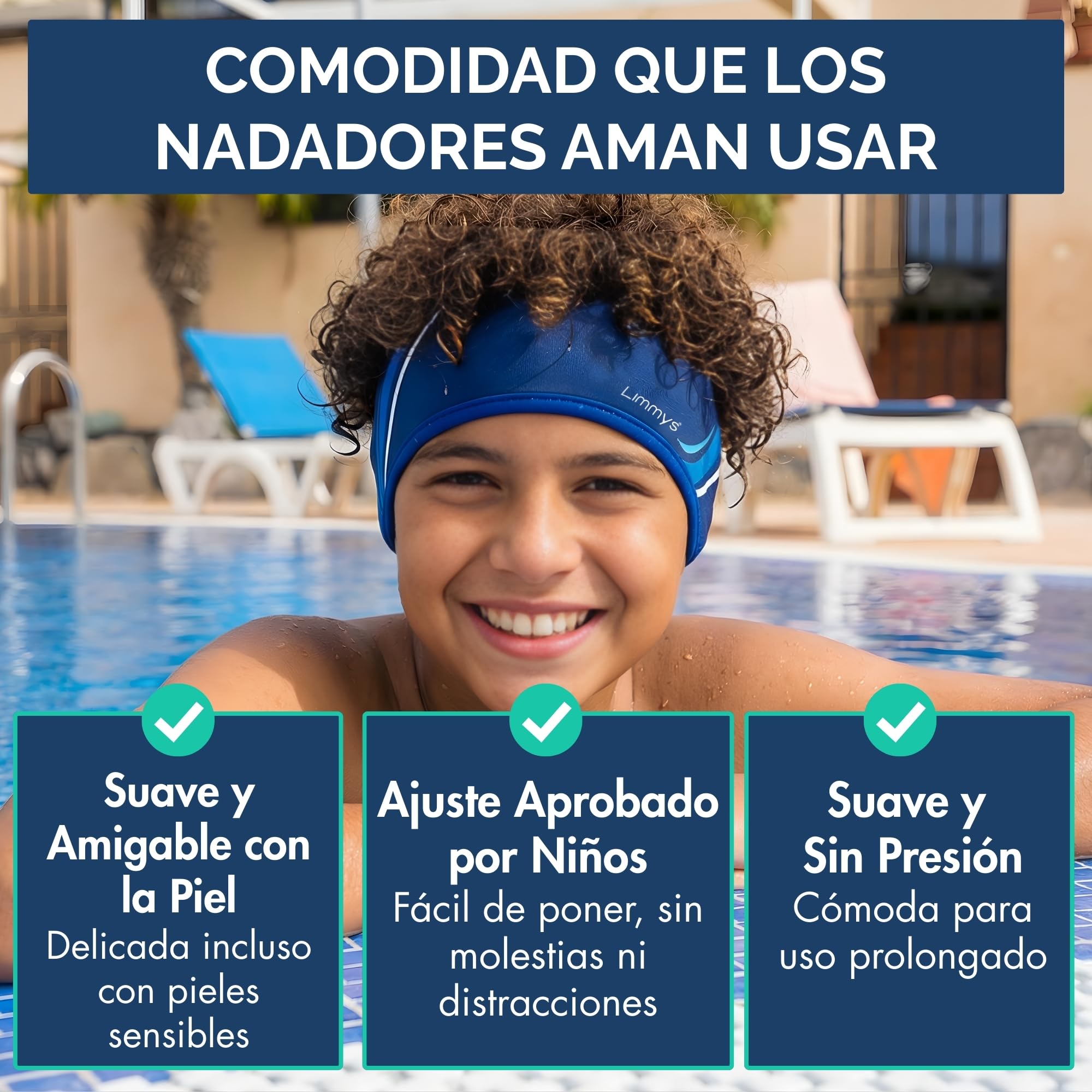 Limmys Banda de Natación para Niños y Adultos - Neopreno Elástico Reforzado, Sin Látex, Antideslizante