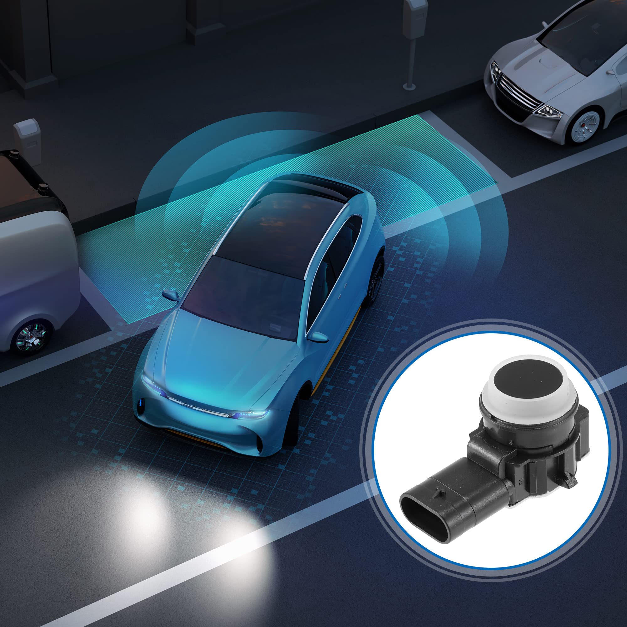 A ABSOPRO Sensor De Estacionamiento para Mercedes-Benz Sl550 13-14 1Pc | Plastico, Metal, Negro, 4.7X2.6Cm, Oe: 0009050342, A0009050342, Para Mercedes Glk350,Glk250,Sl63 Para Amg,Sl65 Para Amg 13-14