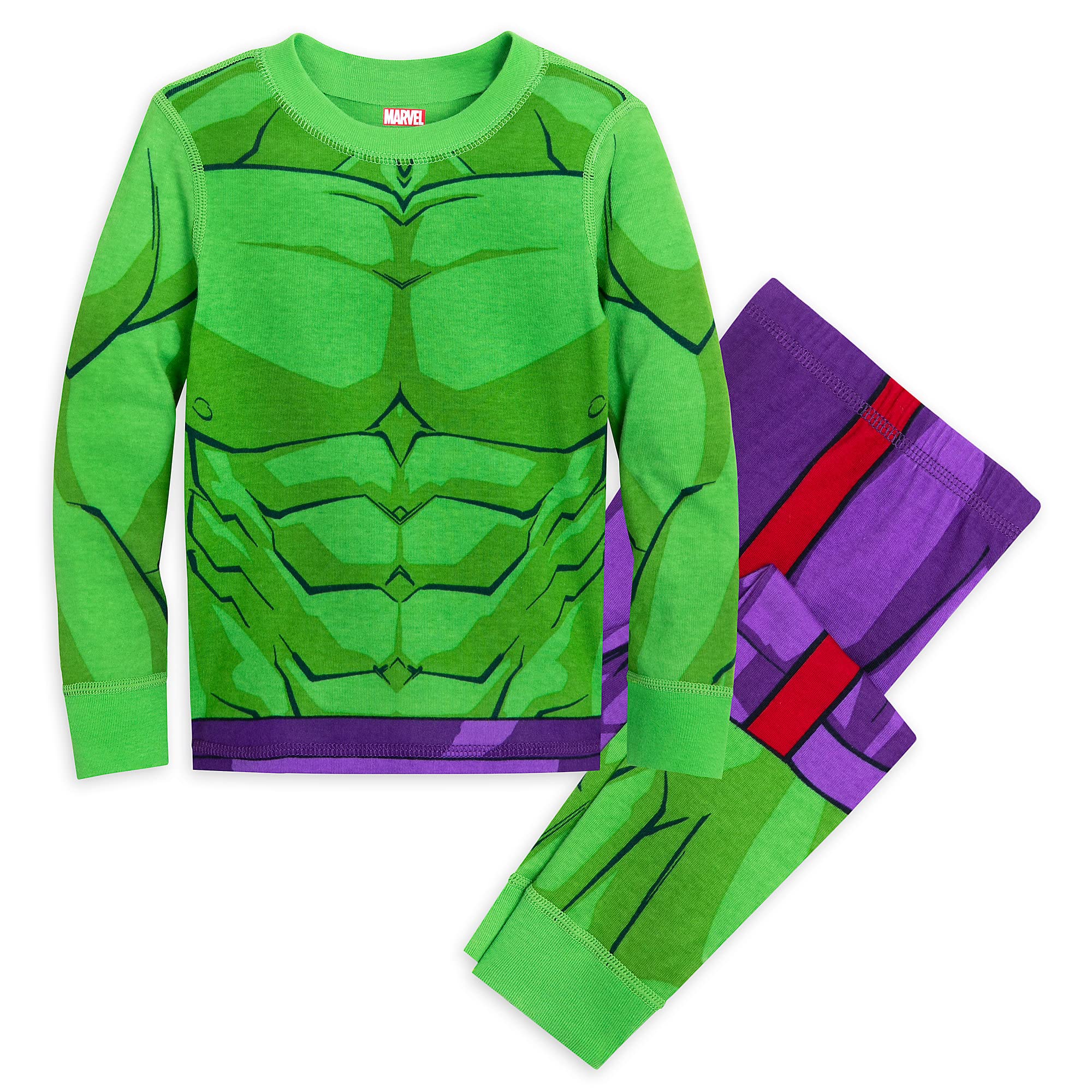 MarvelHulk Costume PJ PALS for Kids 4 Multicolored