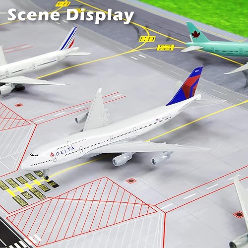 Miniatura 5 de Lose Fun Park 1/300 aviones fundidos a presión American Delta Avión Modelo Avión Boeing 747 Modelo Avión para Adultos Colección Oficina Escritorio